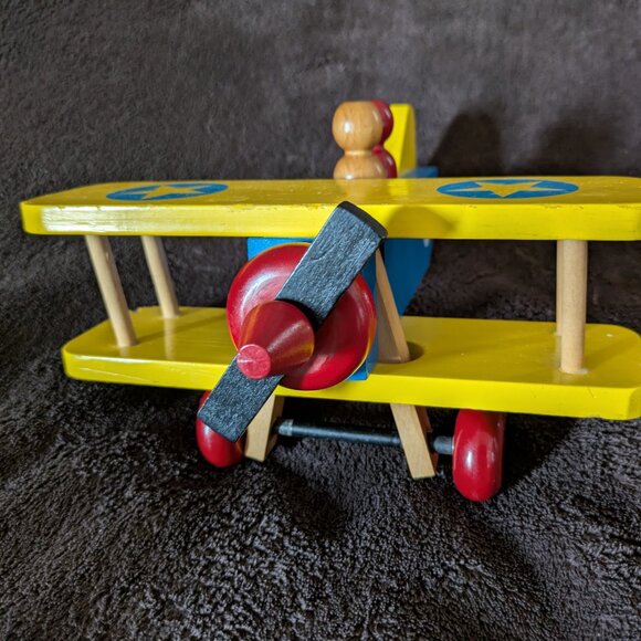 WOODEN BIPLANE TOY - Picture 3 of 4